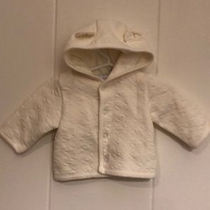 Bear ears hooded textured sweatshirt.